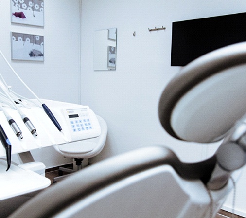 Dental chair in modern dental office