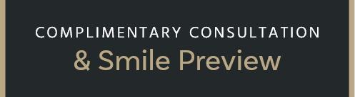 stamp with text 'Complimentary consultation and smile preview'