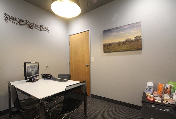 Dental office consultation room